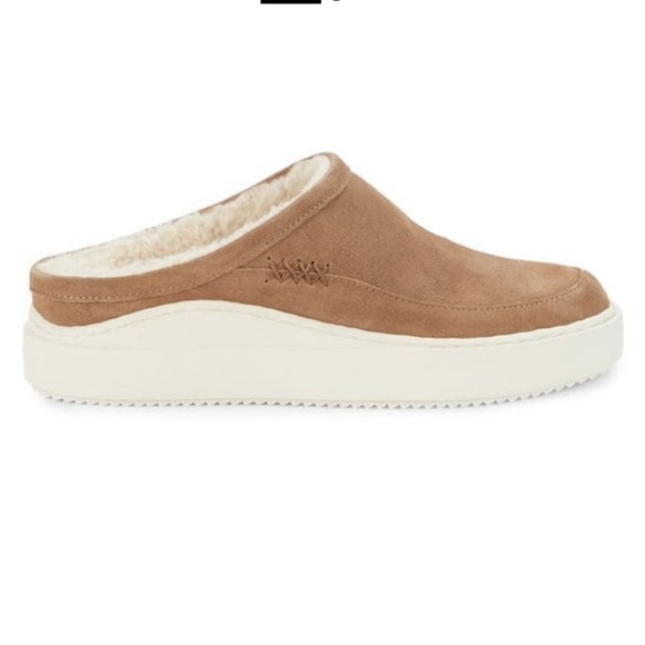 LUCKY BRAND Korrin Faux Fur-Lined Suede Slippers